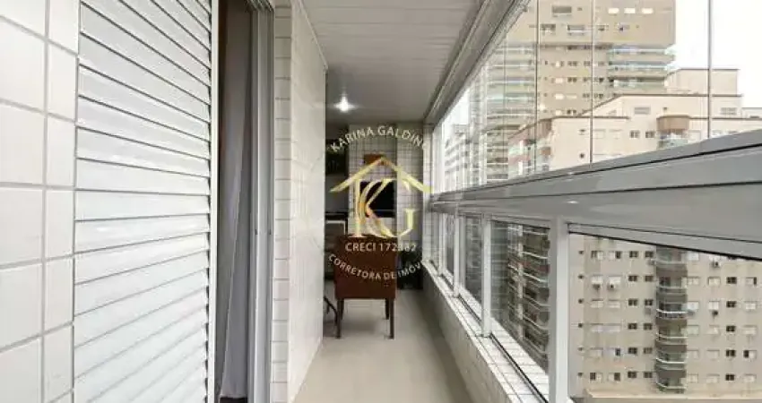 Apartamento semimobiliado de 2 quartos com varanda gourmet em ocian