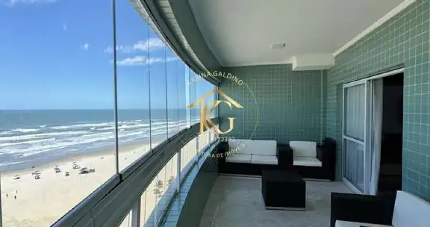 Apartamento guilhermina praia grande 3 dormitórios 1 suíte vista mar dependência