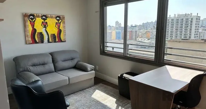 Apartamento studio, mobiliado, com vaga para carro,, na cidade baixa - poa