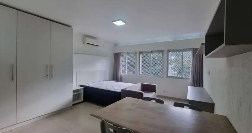 Apartamento studio completamente mobiliado, condomínio baixo, bairro auxiliadora