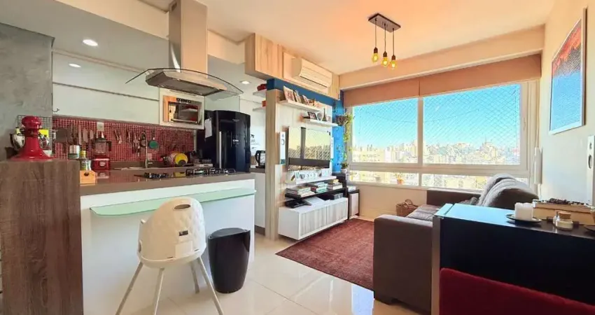 Apartamento 2 dormitórios, churrasqueira, 1 vaga, elevador na rua general lima e silva.