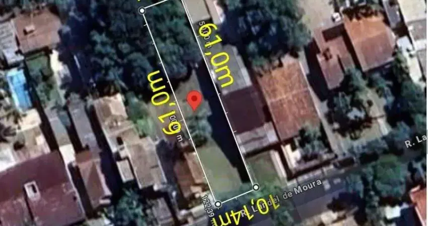 Excelente terreno localizado. o lote com medidas de 10,50 metros de testada por 62,0 metros de comprimento, totalizando 646,80m2.