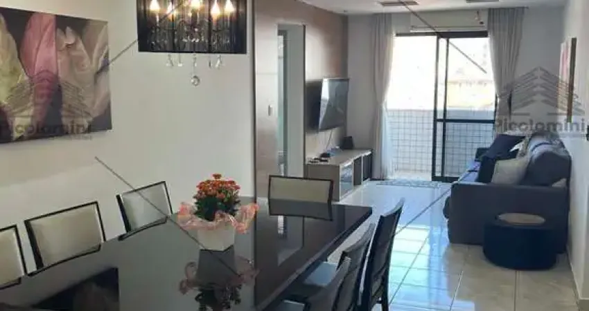 Apartamento à venda na guilhermina, praia grande-sp à um quadra da praia, 3 quartos, 1 suíte, sala 2 ambientes com sacada, 2 banheiros, 110m², 1 vaga