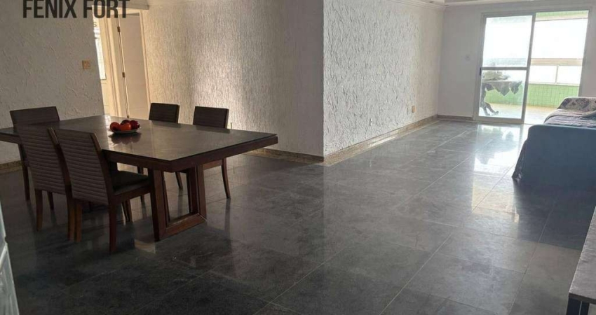 Apartamento com 3 dormitórios para alugar, 156 m² por R$ 6.500,00/mês - Canto do Forte - Praia Grande/SP