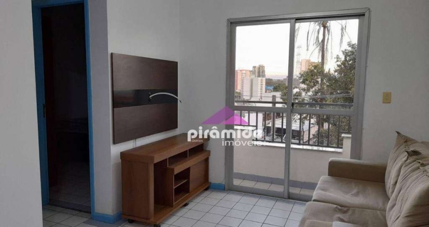Apartamento com 1 dormitório para alugar, 40 m² por R$ 2.927,00/mês - Jardim São Dimas - São José dos Campos/SP