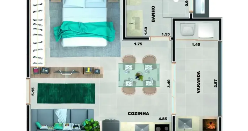 Apartamento com 1 quarto à venda na Praia Grande, Ubatuba 