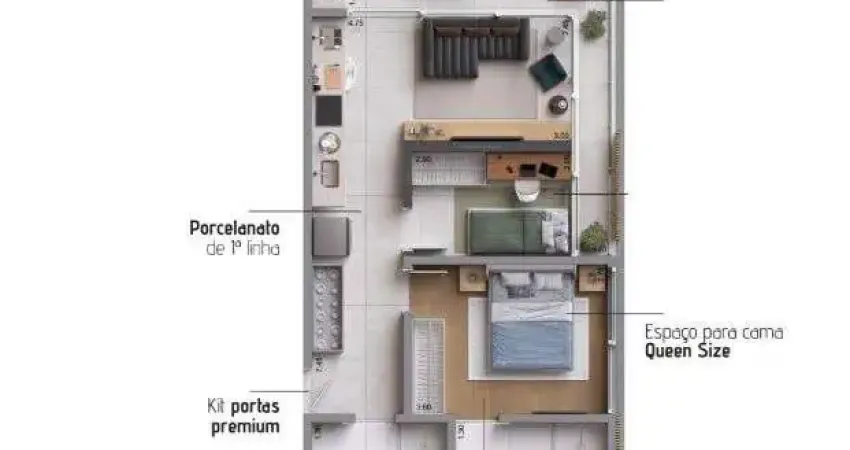 2 Dorm/1 suíte - 61,70m² - Praia das Toninhas - Ubatuba-SP