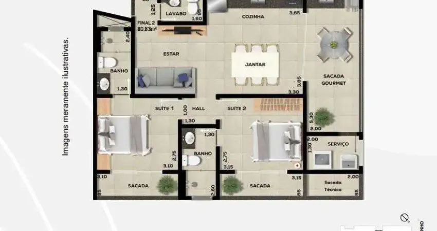 Apartamento com 2 quartos à venda em Itaguá, Ubatuba 