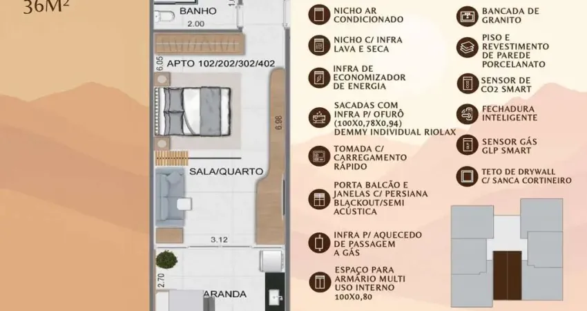 Apartamento com 1 quarto à venda em Tenório, Ubatuba 