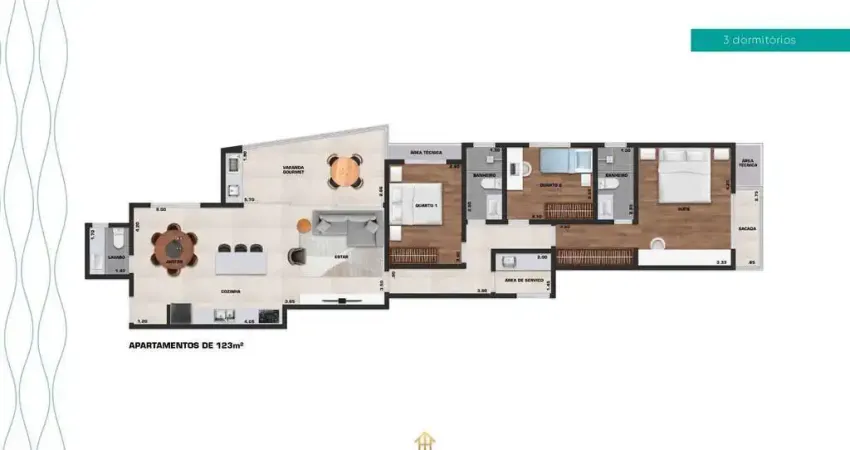 Apartamento com 3 quartos à venda no Centro, Ubatuba 