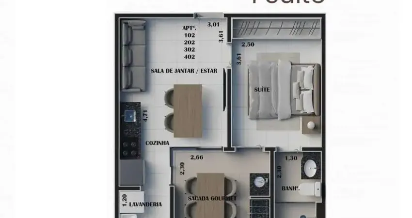 Apartamento com 1 quarto à venda na Praia Grande, Ubatuba 