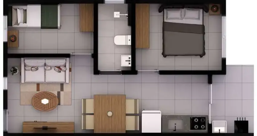 Unidade 41,50m² - 2 dormitórios - Sertão da Quina, Maranduba, Ubatuba-SP