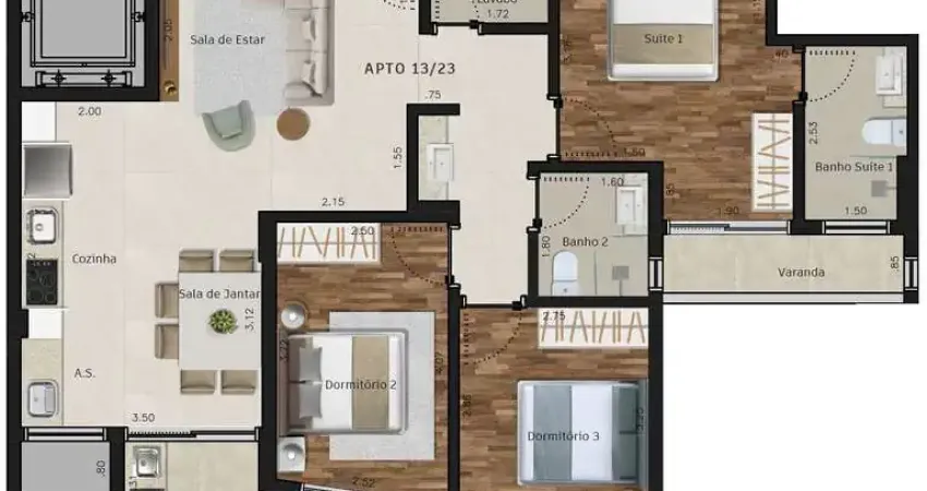 Apartamento com 3 quartos à venda em Itaguá, Ubatuba 