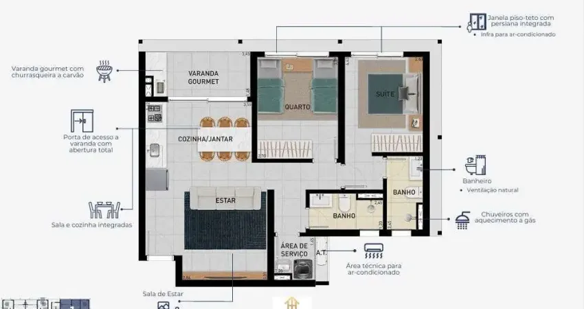 Apartamento com 2 quartos à venda na Avenida Arthur Costa Filho, 155, Centro, Caraguatatuba
