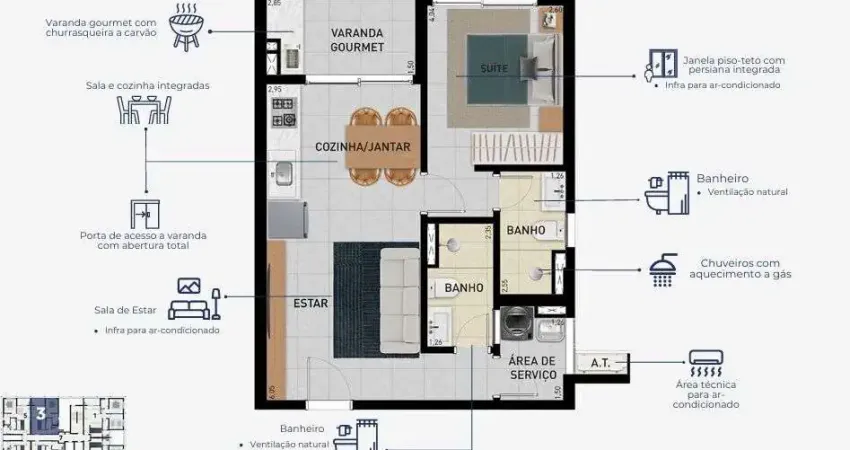 Apartamento com 1 quarto à venda na Avenida Arthur Costa Filho, 155, Centro, Caraguatatuba
