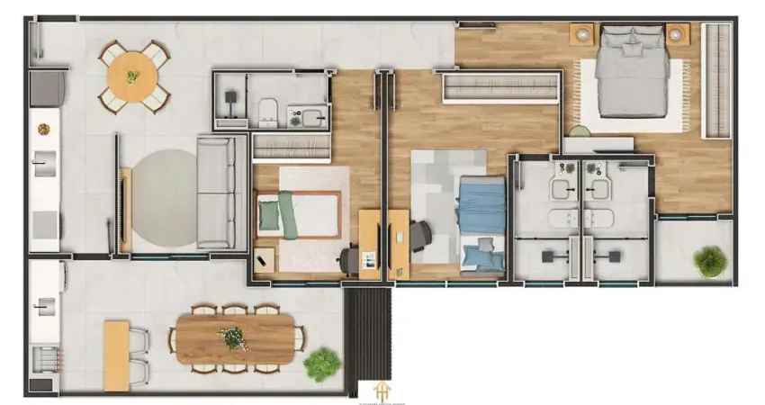 3Dorm/3suítes, 94,00m² - Porto Novo, Caraguatatuba-SP