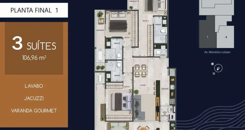 Apartamento com 3 quartos à venda em Itaguá, Ubatuba 
