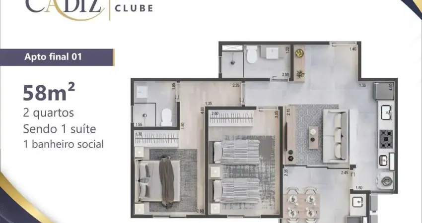 Apartamento com 2 quartos à venda na Avenida Geraldo Nogueira da Silva, 5988, Porto Novo, Caraguatatuba