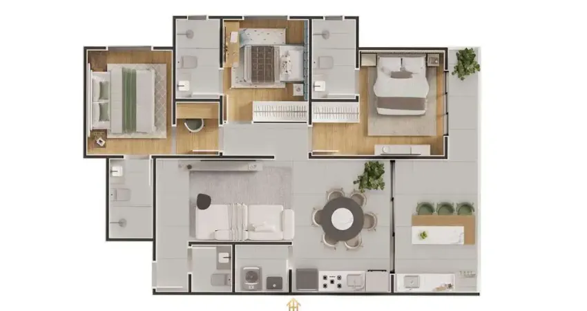 Apartamento com 3 quartos à venda na Avenida Prefeito Geraldo Nogueira da Silva, Jardim Arua, Caraguatatuba