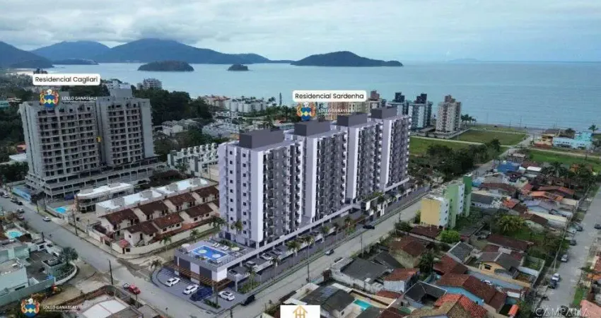 Apto 2dorm/2suítes - 61,42m² - Massaguaçu - Caraguatatuba-SP