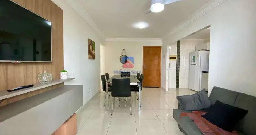 Apartamento com vista mar e 2 dorms para venda, Caiçara.