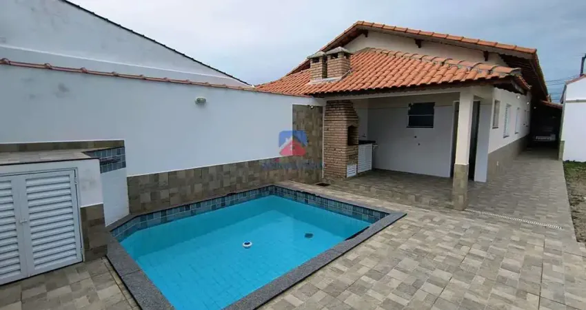 Casa c/ piscina|02 dormitórios|churrasqueira carvão|r$ 700.000,