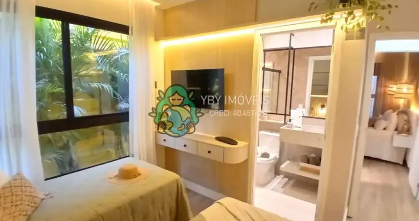 Lançamento com uma suíte à venda, 200 metros da praia, porto novo, caraguatatuba, sp