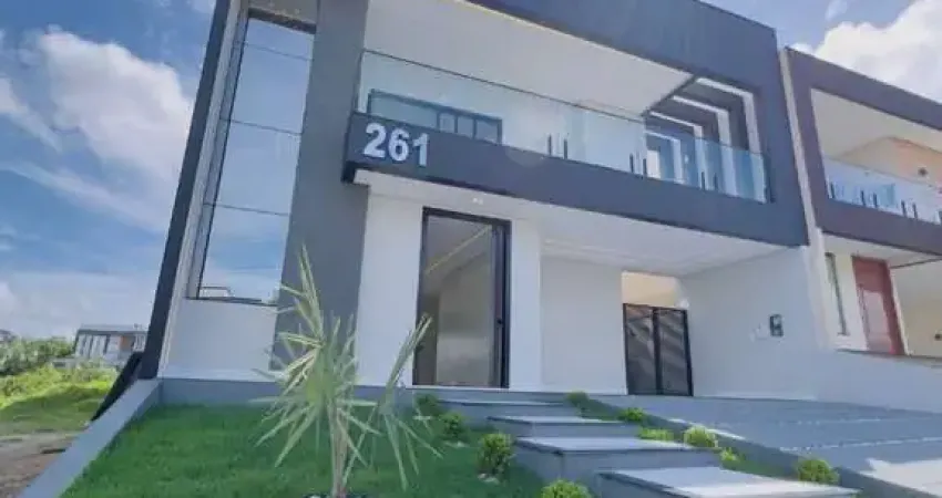Casa Nova no CONDOMÍNIO MORADA DOS PÁSSAROS moderna e fino acabamento. 4 suítes, área gourmert e piscina.