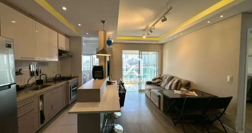 Apartamento com 1 dormitório, 57 m² - venda por r$ 820.000 ou aluguel por r$ 5.200,00/mês - vila ema - são josé dos campos/sp