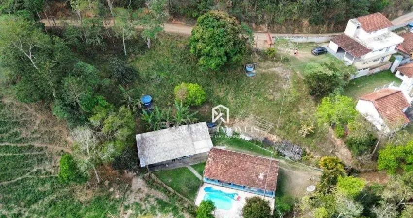 Chácara com 2 casas independentes à venda, 3300 m² terreno por r$ 500.000 - paraibuna - paraibuna/sp