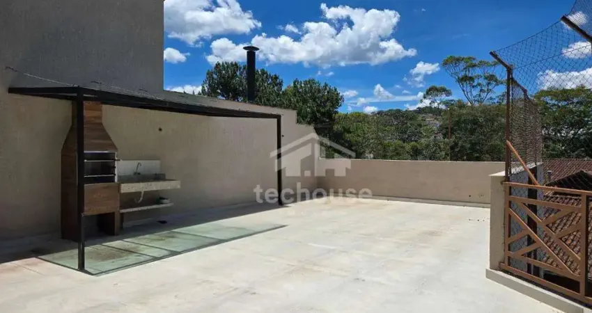 Cobertura com terraço gourmet e vista panorâmica próximo a agriões, teresópolis.