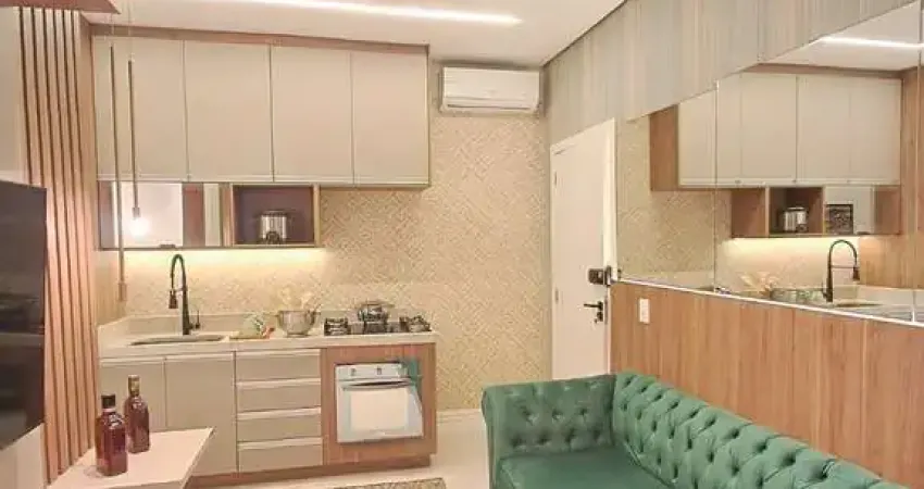 Apartamento à venda no Centro de Jundiaí-SP: 1 quarto, 2 salas, 1 banheiro, 1 vaga e 48m² de área.