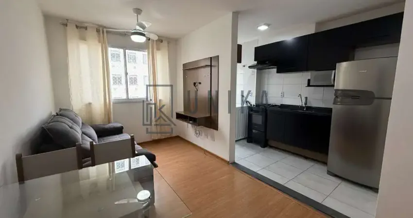 Apartamento mobiliado para locação em campinas-sp, 2 quartos, 1 banheiro, 1 vaga de garagem, 45m² na villa garden.