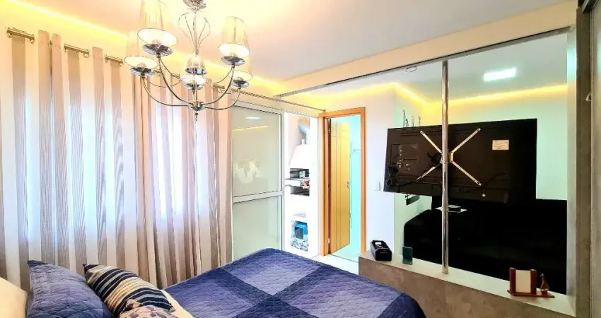 Lindo apartamento decorado para locação e possui sacada com churrasqueira!