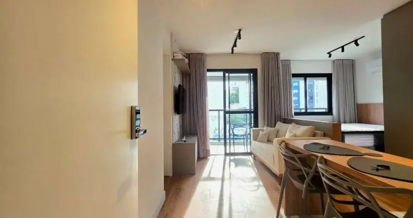 Apartamento studio bem mobiliado, com ar condicionado! walk brigadeiro