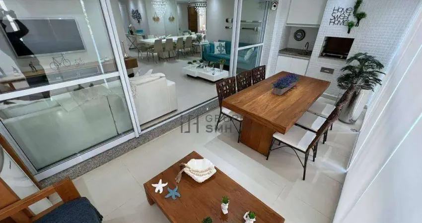 Apartamento com 3 dormitórios à venda, 125 m² por r$ 1.300.000,00 - barra funda - guarujá/sp