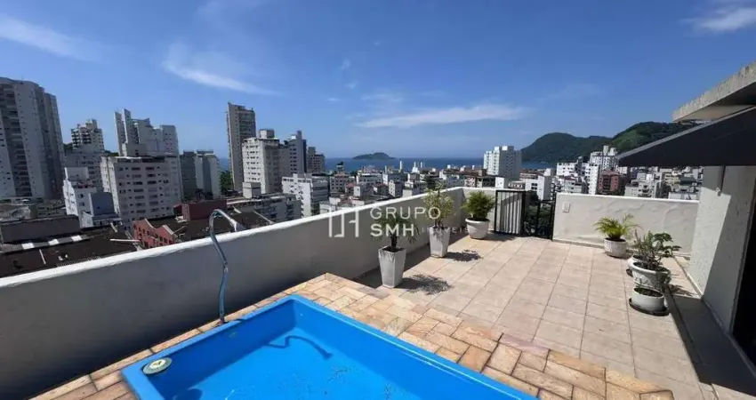 Cobertura com 3 dormitórios, 130 m² - venda por R$ 850.000 ou aluguel por R$ 8.600/mês - Tombo - Guarujá/SP