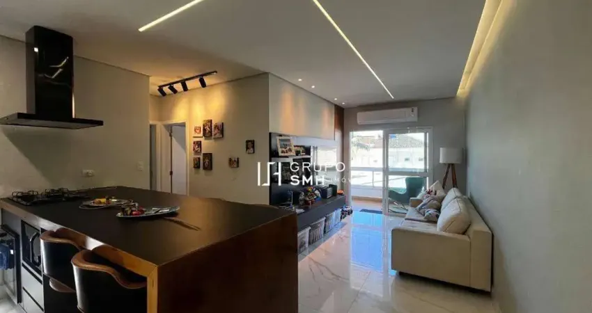 Apartamento com 2 dormitórios para alugar, 74 m² por R$ 5.500,00/mês - Tombo - Guarujá/SP
