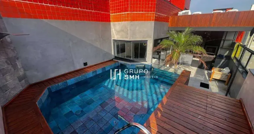 Cobertura com 3 dormitórios à venda, 188 m² por r$ 1.200.000,00 - enseada - guarujá/sp