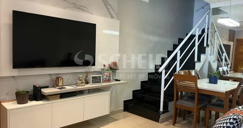 Sobrado à venda de 98,00m² útil, com 3 quartos e 2 vagas, na Vila Mascote.