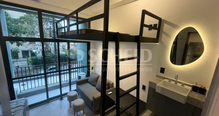 APARTAMENTO STUDIO A VENDA MOBILIADO E ALUGADO NO CONDOMINIO VERSA BROOKLIN 22 M² BAIRRO BROOKLIN
