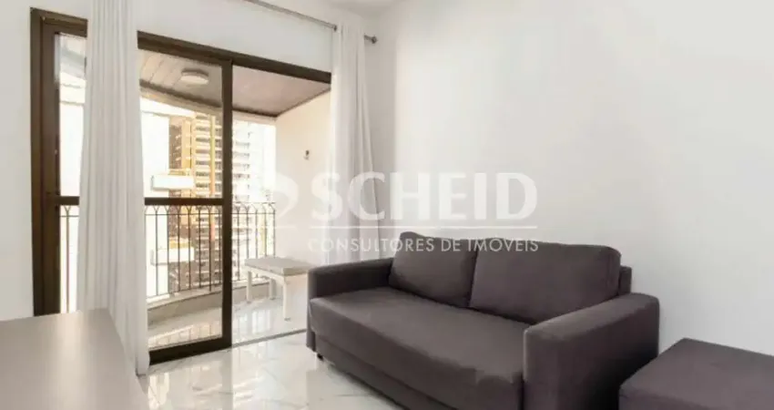 Apartamento mobiliado de 42m² com 1 quarto e 1 vaga para alugar em itaim bibi - sp