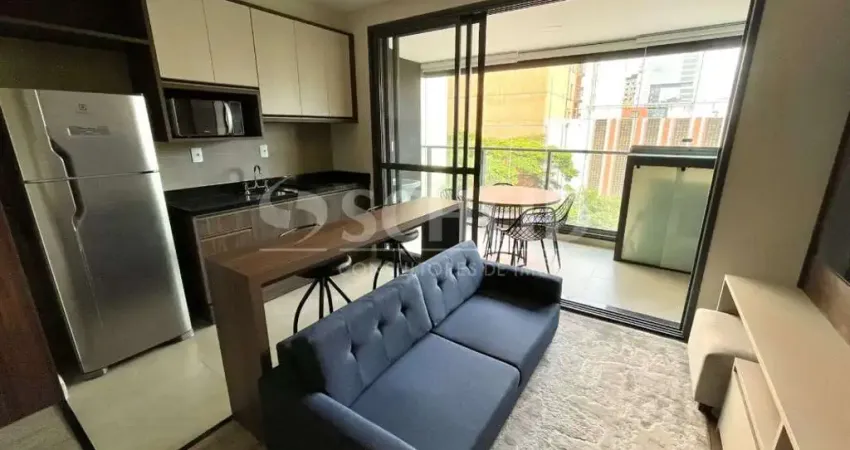 Apartamento á Venda no Campo Belo com 46m², 1 quarto sendo 1 suíte, 1 vaga.