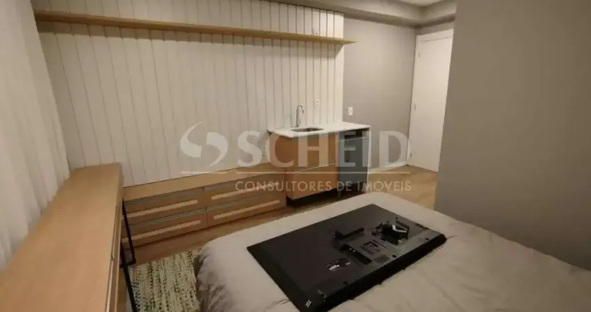 Studio para locação na chácara santo antônio com 21m, mobiliado.