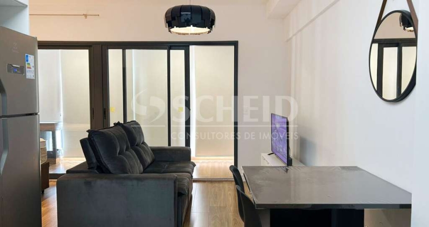 Studio de 40 m² MOBILIADO para locação no Paraíso Varanda, 1 vaga de garagem.