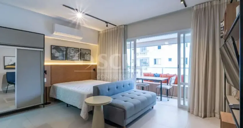 Studio á Venda no Campo Belo Mobiliado com 40m², 1 quarto.