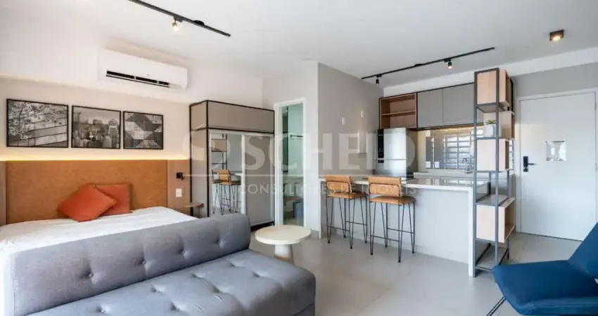 Studio á Venda no Campo Belo Mobiliado com 40m², 1 quarto.