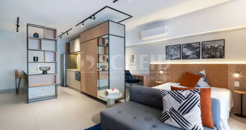 Studio á Venda no Campo Belo Mobiliado com 40m², 1 quarto.
