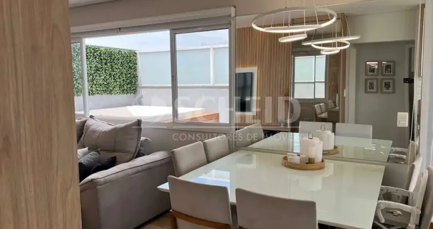 Cobertura na Vila Gea, 110m2, 2 quartos com 1 suite, área gourmet com churrasqueira e ofurô, 1 vaga.