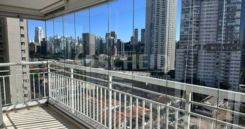 Apartamento Brooklin 42m², Mobiliado, 1 quarto, sala, cozinha, banheiro, 1 vaga.